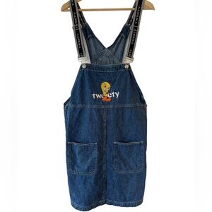 vintage ✨ 1999 Warner Bros. Tweety Overall Dress